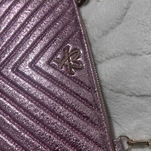 Victoria's Secret Shimmering Pink Quilted Clutch
